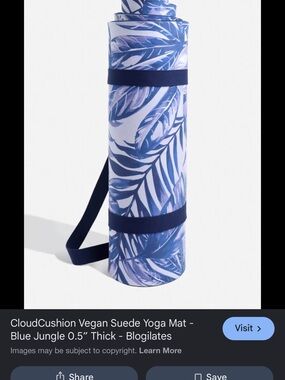 POPFLEX Blue Jungle Print Yoga Mat Carrier